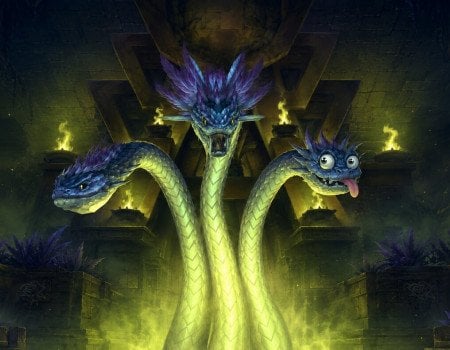 WoW Patch 12.1 Snake-Themed Overview Three-Headed Snake in Greenish WoW Style Colors and Graphics