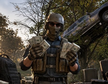 Wardogs Pmc Holding Stacks of Cash Cover Image for How to Make Money in Wardogs