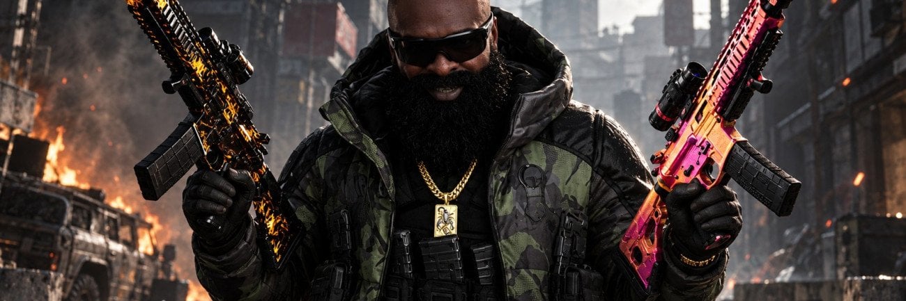 Hector Operator in CoD MW4 with Two Mastery Camos Cover Image for CoD MW4 Mastery Camos Guide
