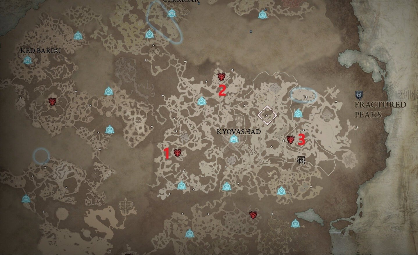 Diablo 4 Stronghold locations